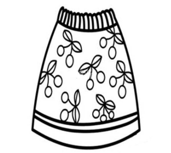 Beautiful flower skirt simple drawing picture