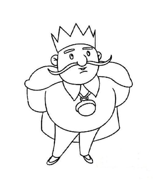 Bearded king simple strokes