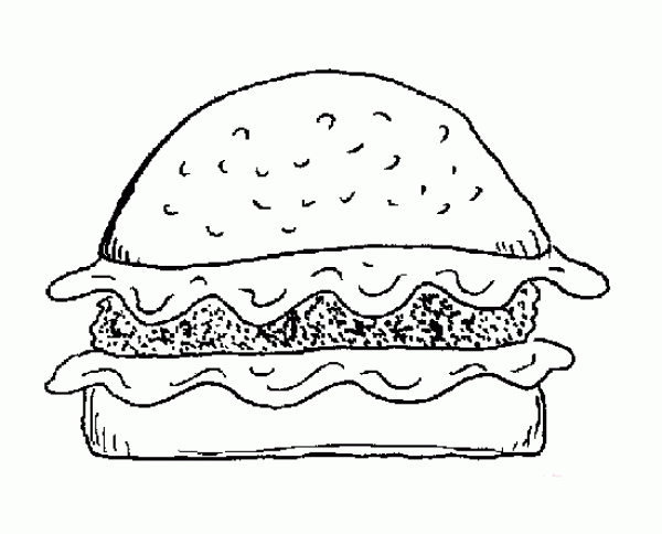 McDonalds hamburger simple drawing picture