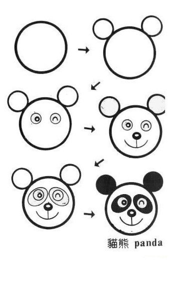 Panda simple drawing tutorial picture