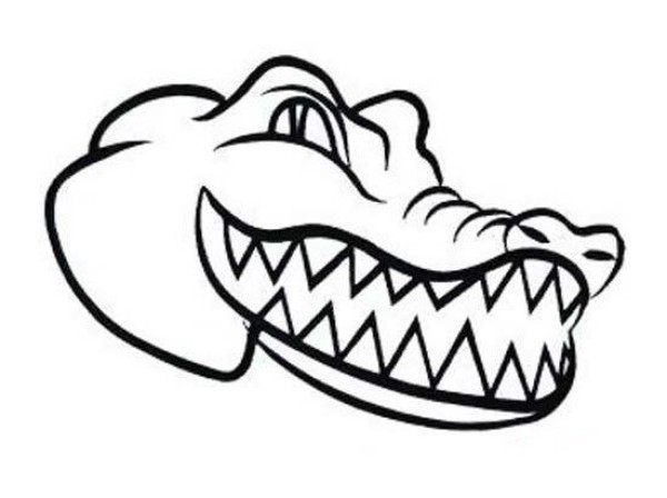 Simple drawing of crocodile head