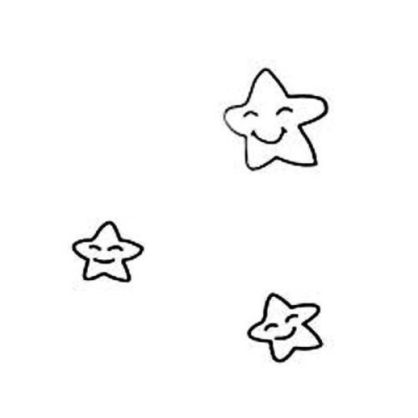 Simple drawing pictures of cute little stars in the sky