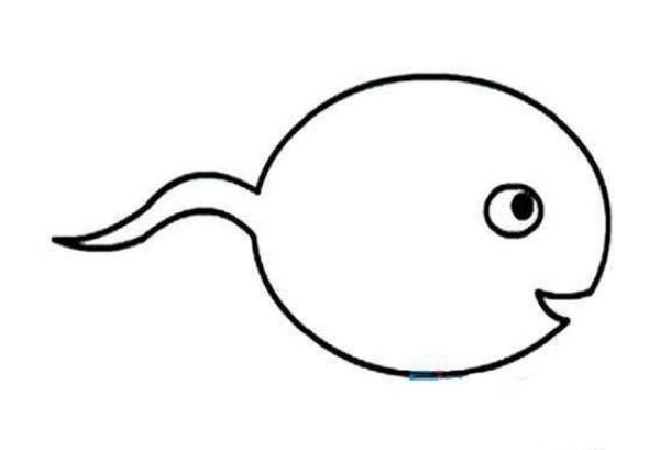 Kindergarten simple drawing picture of a tadpole