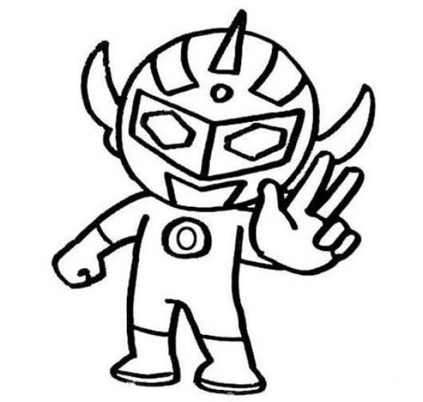 Ultraman Beria simple strokes picture