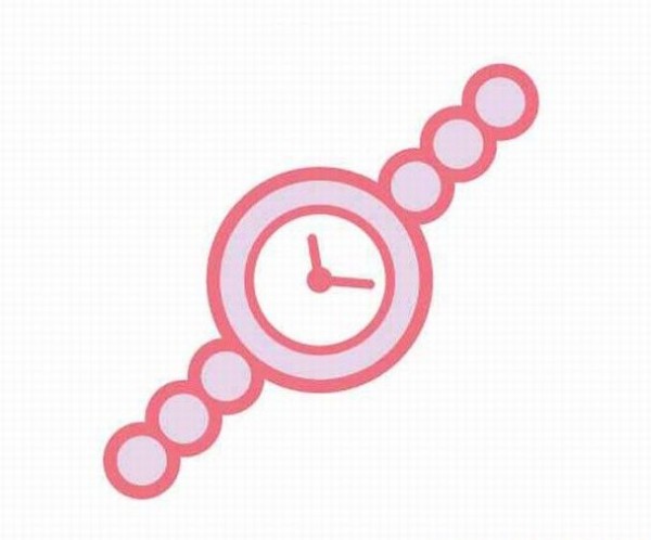 Simple drawing of cartoon watch