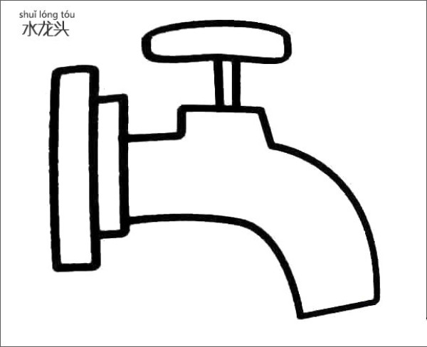 Simple drawing of faucet