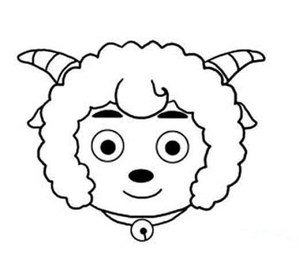 Pleasant goat avatar simple drawing picture