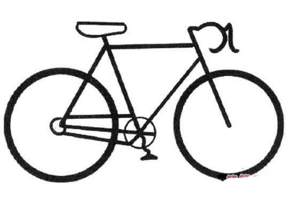 Simple drawing pictures of childrens road bicycles