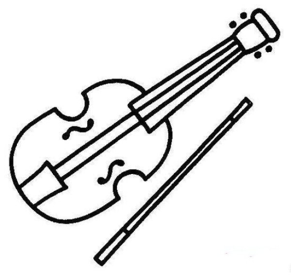 95 violin simple strokes picture