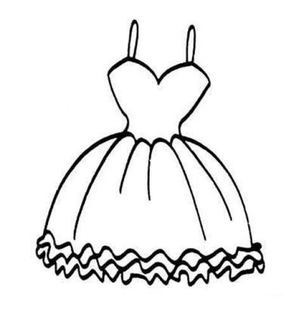 Beautiful evening dress simple drawing pictures