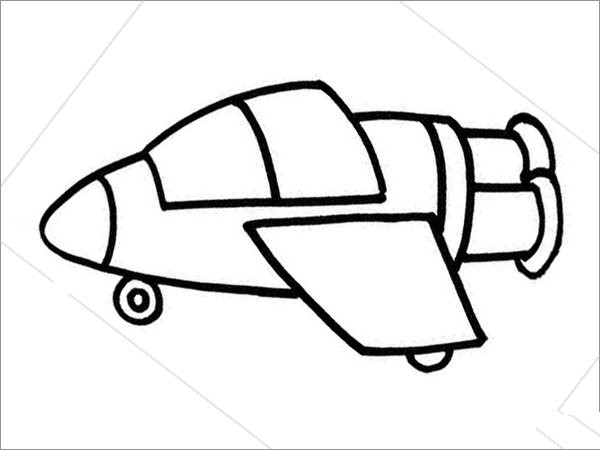 Complete collection of simple strokes of spaceship