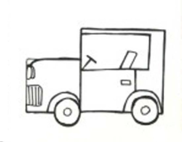 Kindergarten jeep simple drawing