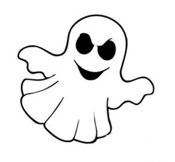 Halloween ghost simple strokes picture