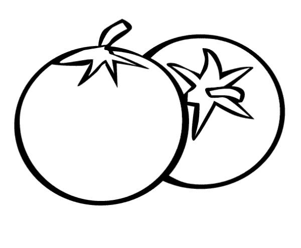 Simple drawing of tomatoes