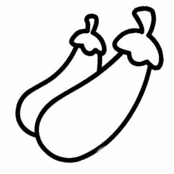 Simple drawing of two eggplants