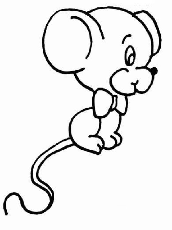 Simple drawing of small animals: cartoon little mouse