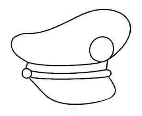 A complete collection of simple drawing pictures of police hats