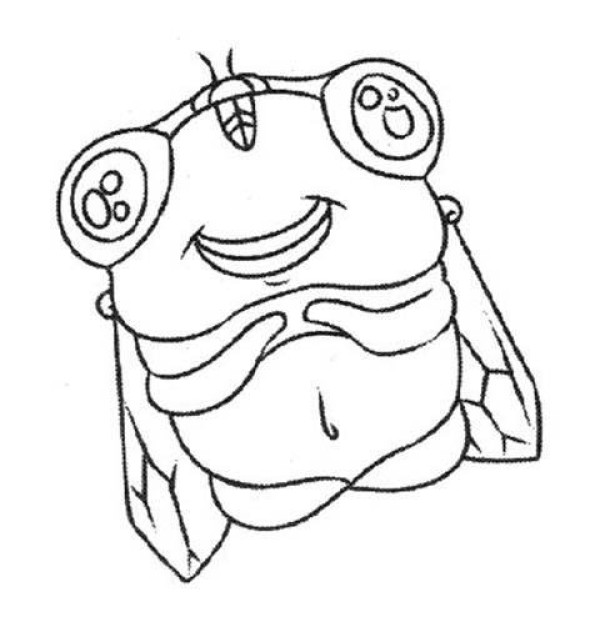 Super cute cicada simple drawing picture