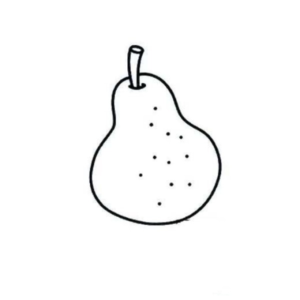 Fruit simple drawing: pear