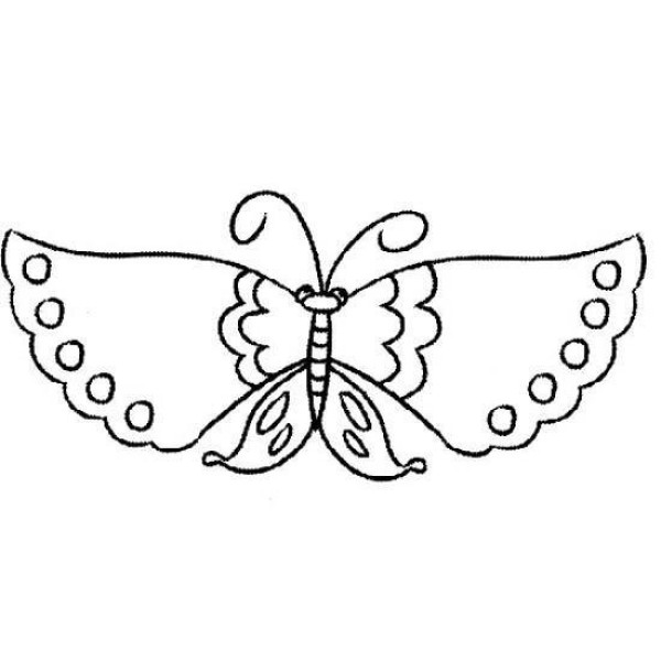 Childrens simple strokes of butterfly