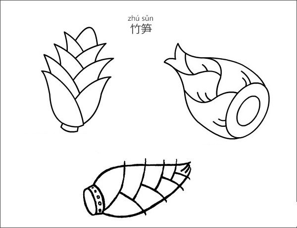 How to draw bamboo shoots