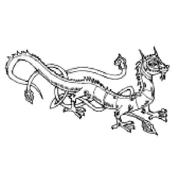 A complete collection of simple strokes of dragons in mythology