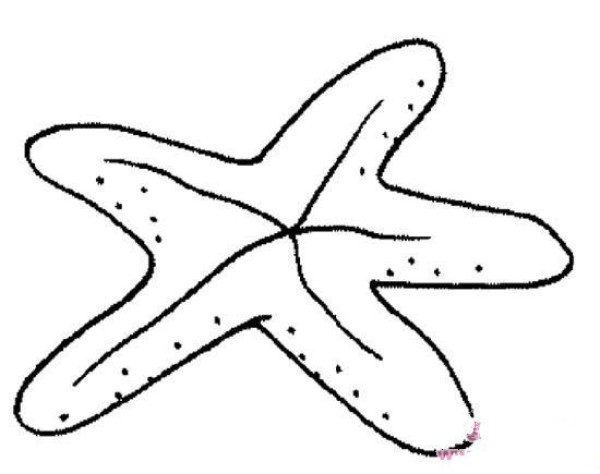 Simple drawing pictures of marine life for children: starfish