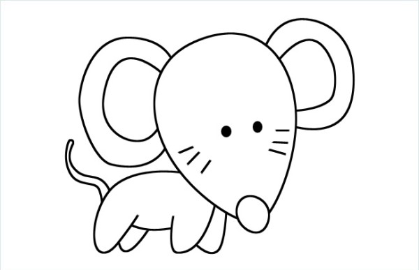 Simple drawing pictures of the rat in the Chinese zodiac