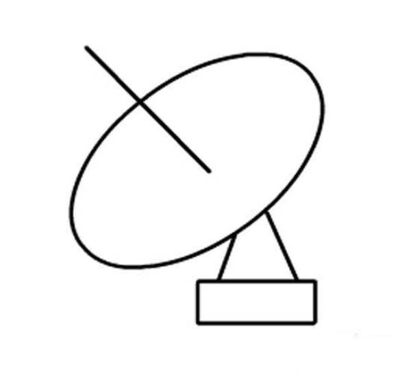 Childrens simple drawing picture of radar