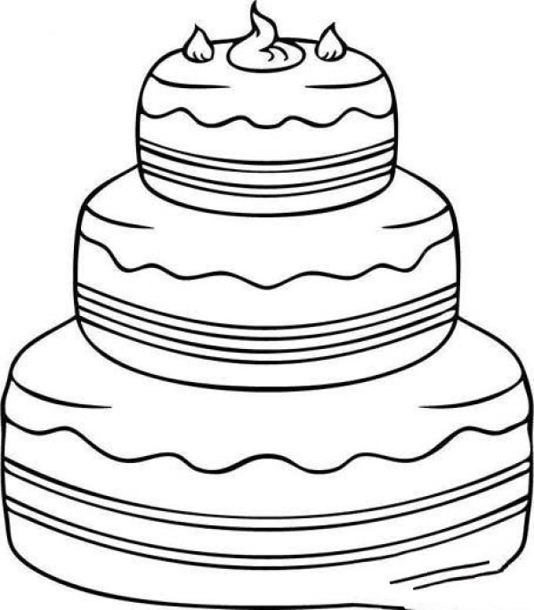 Three layer cake simple strokes