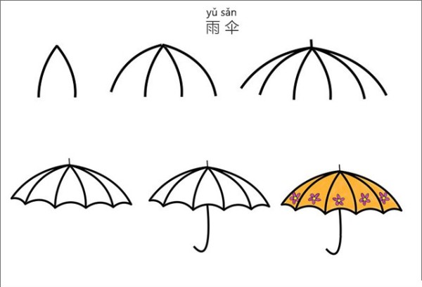 How to draw an umbrella