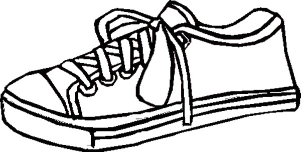 Simple drawing of flat shoes