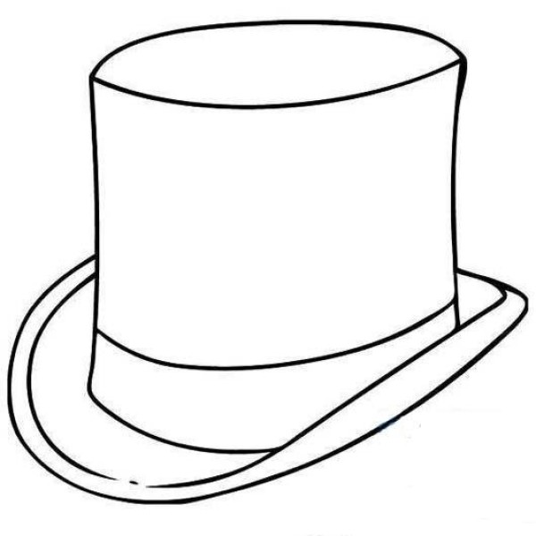 Magic hat simple drawing picture