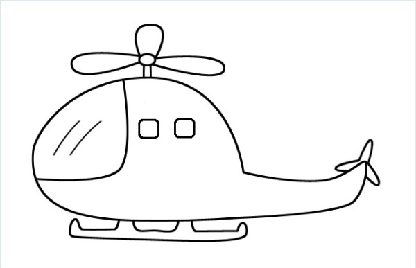 Simple helicopter drawing picture