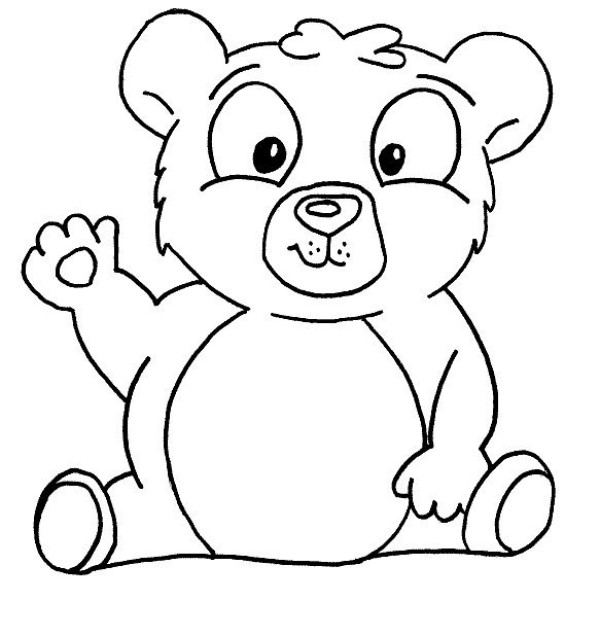 Happy bear simple drawing[5P]