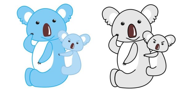 Koala simple drawing pictures