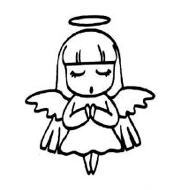 Angel Girl Simple Drawing Picture