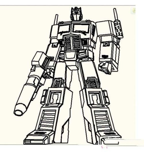 Childrens simple drawing pictures of cartoon characters: Transformers