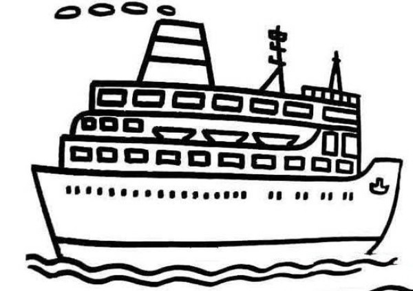 Elementary school students' simple drawings of ships