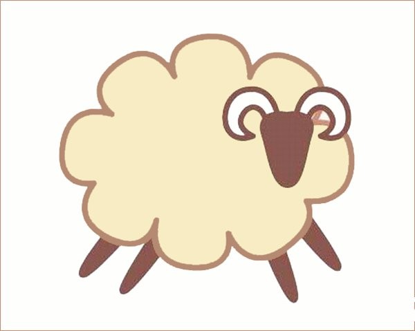 Sheep simple drawing