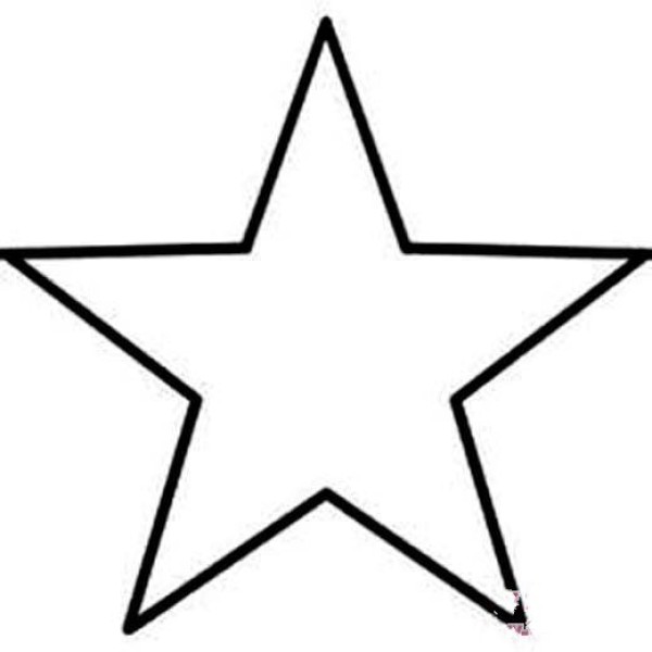 Simple strokes of five-pointed stars