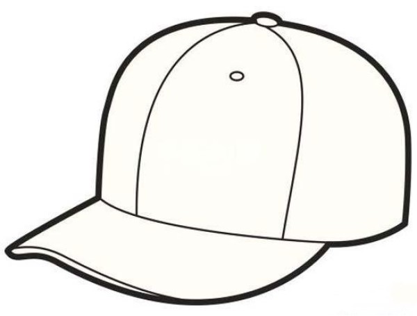 Childrens baseball cap simple drawing picture