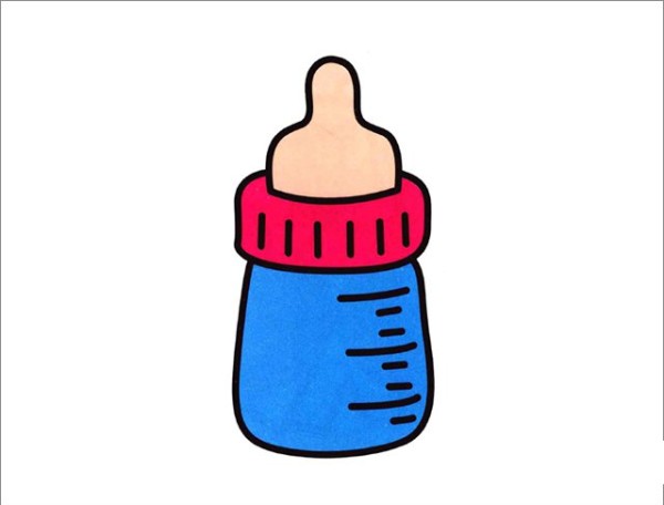 Baby bottle simple drawing coloring