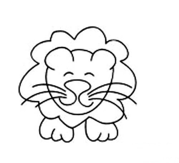 A complete collection of simple drawing pictures of cute lions