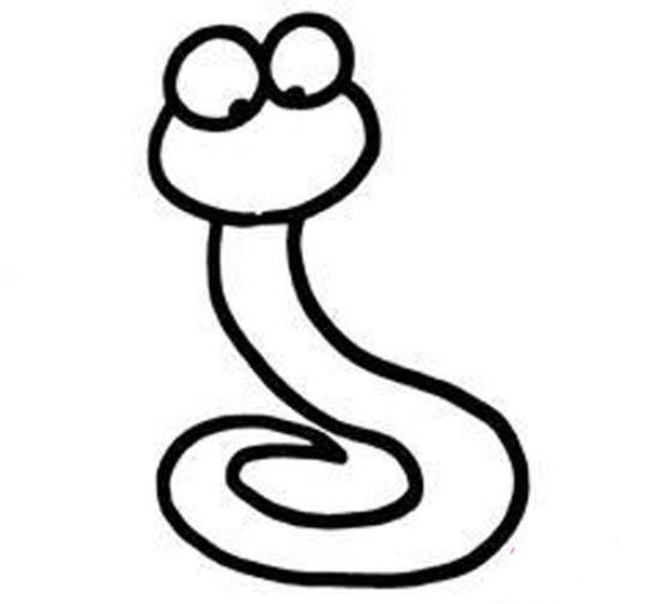 A complete collection of childrens simple strokes of snakes