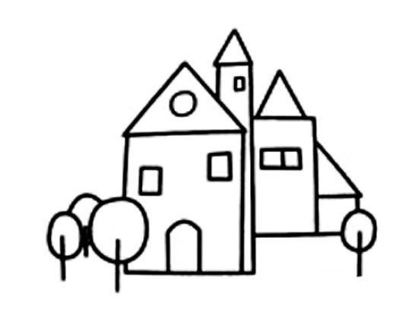 Simple and beautiful house sketch