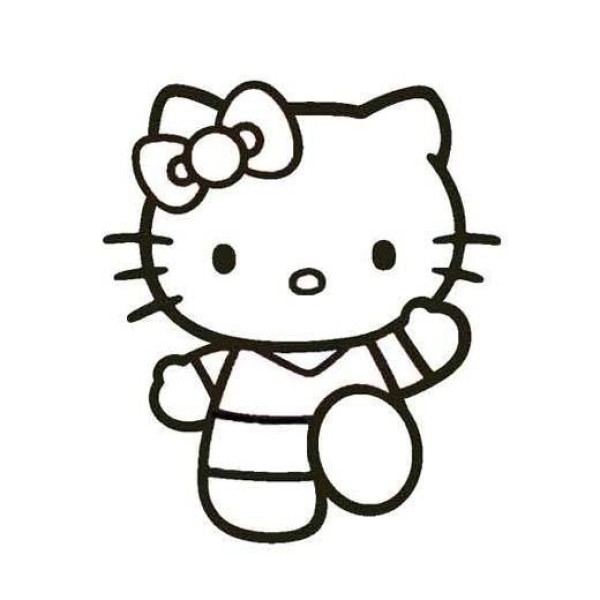 Cute hello kitty simple drawing