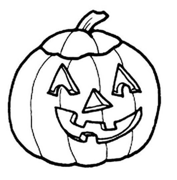 Childrens Halloween Pumpkin Lantern Simple Drawing Picture