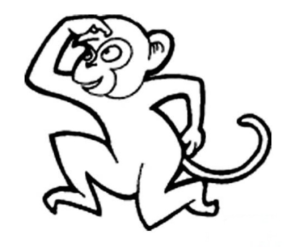 Monkey simple drawing pictures