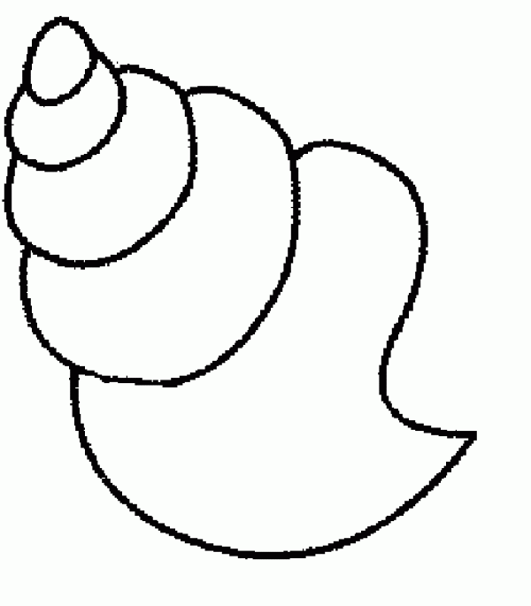 Childrens simple drawing: conch